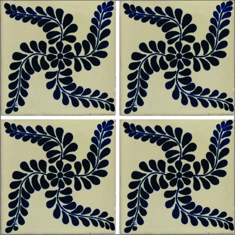 New Items / Talavera Tile 4x4 inch (90 pieces) - Style AZ002 / These beatiful handpainted Mexican Talavera tiles will give a colorful decorative touch to your bathrooms, vanities, window surrounds, fireplaces and more.