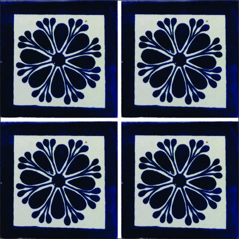 New Items / Talavera Tile 4x4 inch (90 pieces) - Style AZ018 / These beatiful handpainted Mexican Talavera tiles will give a colorful decorative touch to your bathrooms, vanities, window surrounds, fireplaces and more.