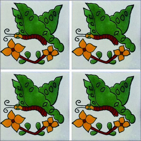 Novedades / Azulejos de Talavera 10x10cms (90 piezas) - Estilo AZ096 / Estos hermosos azulejos de Talavera le daran un toque de color a sus baos, lacabos, ventanas, chimeneas y ms.
