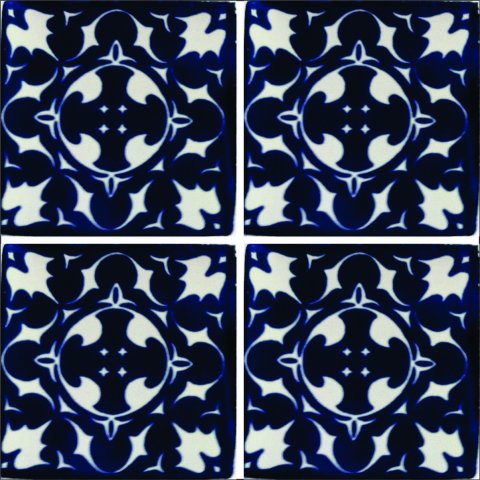 New Items / Talavera Tile 4x4 inch (90 pieces) - Style AZ103 / These beatiful handpainted Mexican Talavera tiles will give a colorful decorative touch to your bathrooms, vanities, window surrounds, fireplaces and more.