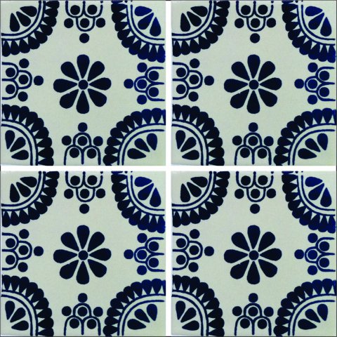 New Items / Talavera Tile 4x4 inch (90 pieces) - Style AZ131 / These beatiful handpainted Mexican Talavera tiles will give a colorful decorative touch to your bathrooms, vanities, window surrounds, fireplaces and more.