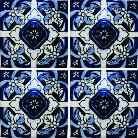 New Items / Talavera Tile 4x4 inch (90 pieces) - Style AZ172 / These beatiful handpainted Mexican Talavera tiles will give a colorful decorative touch to your bathrooms, vanities, window surrounds, fireplaces and more.