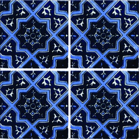 New Items / Talavera Tile 4x4 inch (90 pieces) - Style AZ189 / These beatiful handpainted Mexican Talavera tiles will give a colorful decorative touch to your bathrooms, vanities, window surrounds, fireplaces and more.