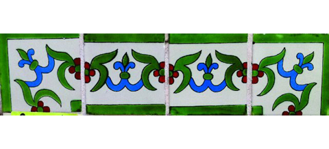 Novedades / Azulejos de Cenefa 10x10cms (90 piezas) - Estilo CN-19 / Estos hermosos azulejos de Talavera le daran un toque de color a sus baos, lacabos, ventanas, chimeneas y ms.