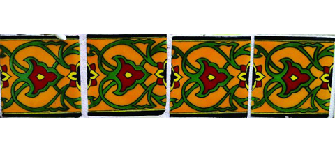 Novedades / Azulejos de Cenefa 10x10cms (90 piezas) - Estilo CN-23 / Estos hermosos azulejos de Talavera le daran un toque de color a sus baos, lacabos, ventanas, chimeneas y ms.