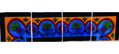 Novedades / Azulejos de Cenefa 10x10cms (90 piezas) - Estilo CN-27 / Estos hermosos azulejos de Talavera le daran un toque de color a sus baos, lacabos, ventanas, chimeneas y ms.
