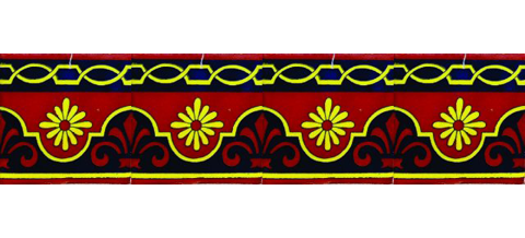 Novedades / Azulejos de Cenefa 10x10cms (90 piezas) - Estilo CN-29 / Estos hermosos azulejos de Talavera le daran un toque de color a sus baos, lacabos, ventanas, chimeneas y ms.