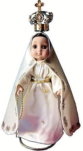New Items / Our Lady of Fatima 10'' Doll with Rosary / Virgin Mary Mexican Doll, by Maria Contigo Ostler Collection