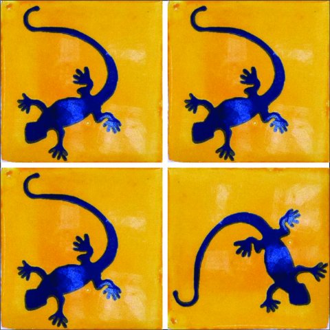 New Items / Talavera Tile 4x4 inch (90 pieces) - Style AZ099 / These beatiful handpainted Mexican Talavera tiles will give a colorful decorative touch to your bathrooms, vanities, window surrounds, fireplaces and more.