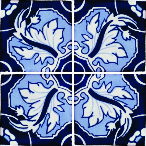 New Items / Talavera Tile 4x4 inch (90 pieces) - Style AZ147 / These beatiful handpainted Mexican Talavera tiles will give a colorful decorative touch to your bathrooms, vanities, window surrounds, fireplaces and more.