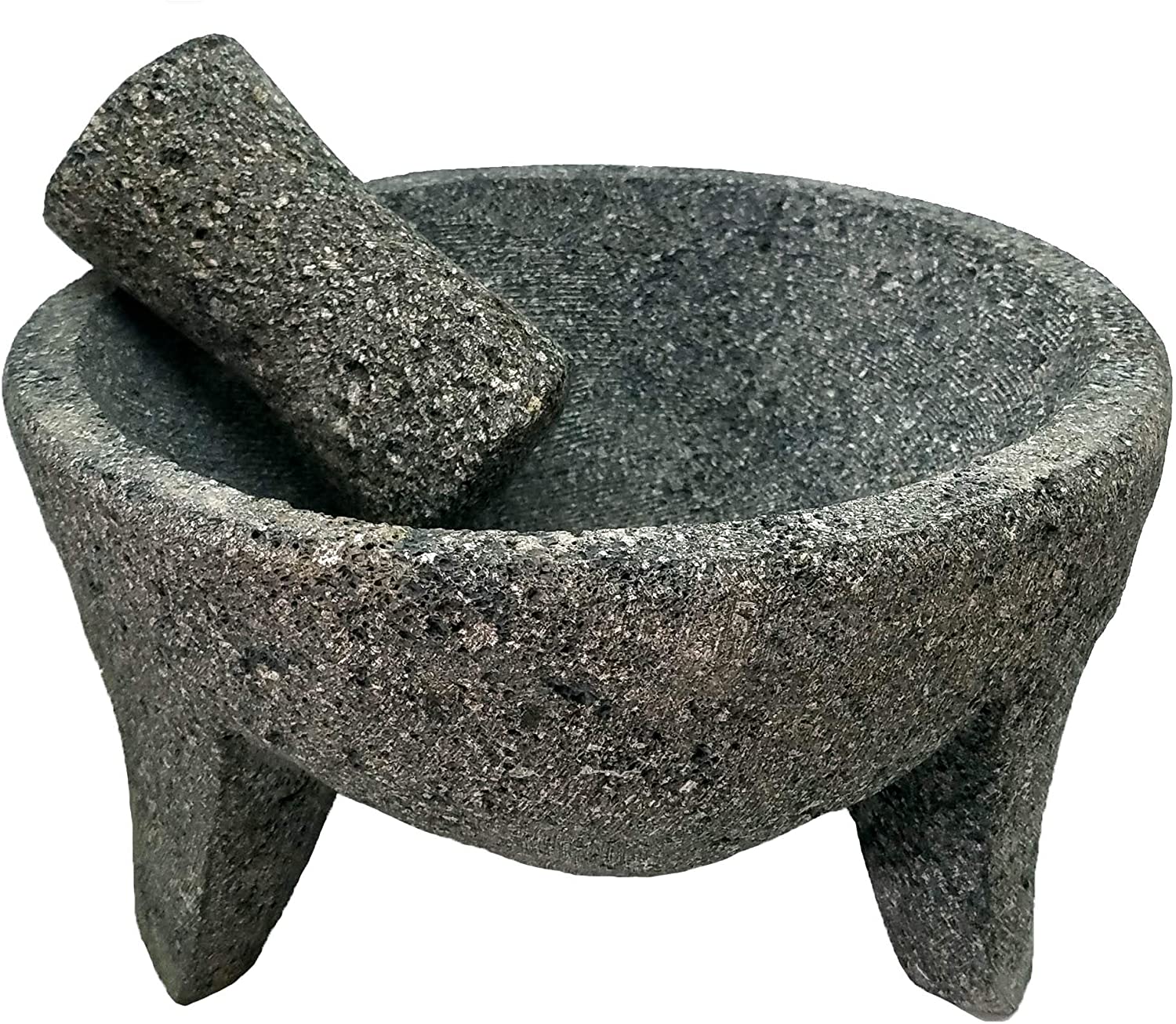 PRODUCTOS DE PIEDRA VOLCANICA / Classic 8'' Molcajete Mortar and Pestle Set / Prepare authentic dishes with this beautiful handcrafted molcajete mortar and pestle set.