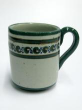  / 'Green Rim Paisley' Coffee mug