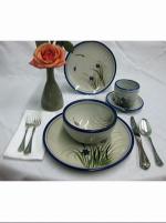  / 'Blue Rim Butterfly' 5 piece dinnerware set (1 person)