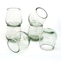 MexHandcraft | Clear 6 oz Roly Poly Glasses (set of 6)