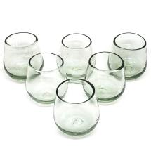 MexHandcraft | Clear 6 oz Roly Poly Glasses (set of 6)